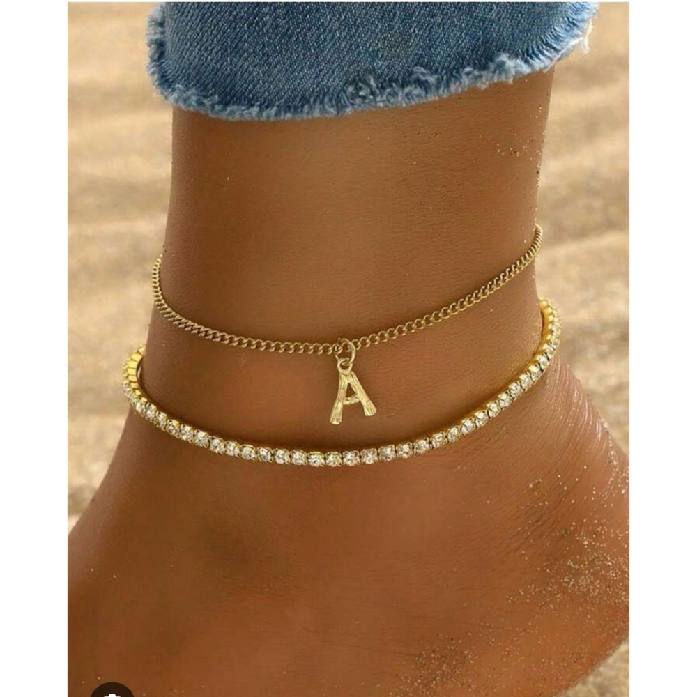 Custom Initial Anklets